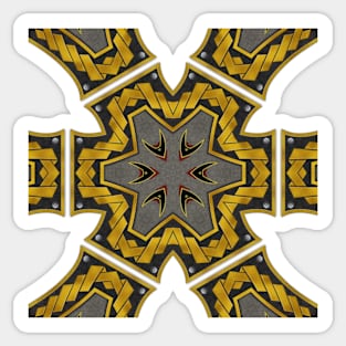 Ornate Kaleidoscope based on Crimson Defiance (Seamless) 16 Sticker